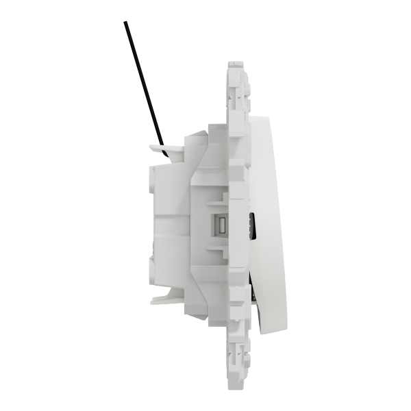 Odace - double va-et-vient ou poussoir lumineux led 0,15ma - 10ax - blanc craie