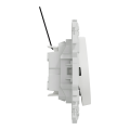 Odace - double va-et-vient ou poussoir lumineux led 0,15ma - 10ax - blanc craie