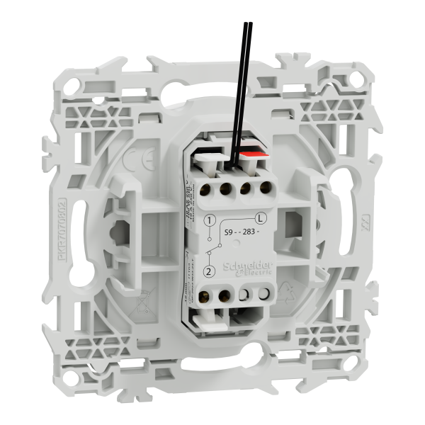 Odace - interrupteur à carte - led localisation incluse - 10ax - blanc craie