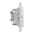 Odace - prise tv/fm - sorties coaxiales - blanc craie