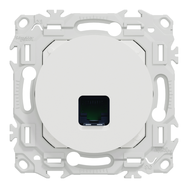 Odace - prise rj45 - cat6 utp grade 1 à 2 - blanc craie