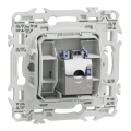 Odace - prise rj45 - cat6 stp grade 2tv min à grade 3tv - blanc craie