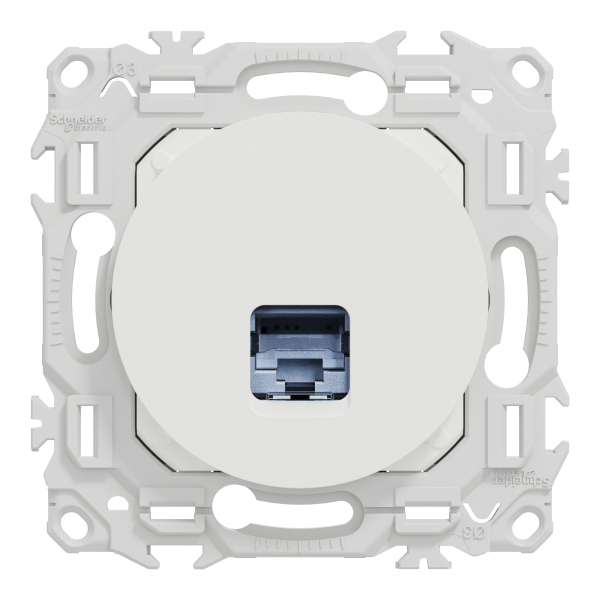 Odace - prise rj45 - cat6a stp grade 3tv - blanc craie