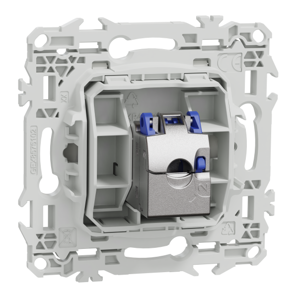 Odace - prise rj45 - cat6a stp grade 3tv - blanc craie