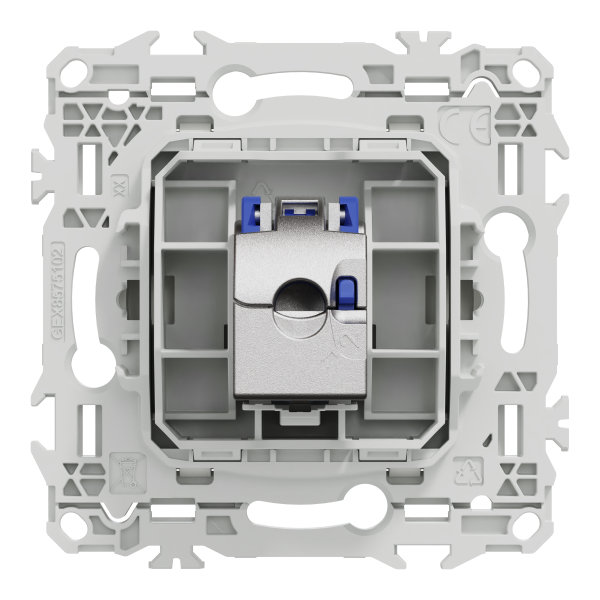 Odace - prise rj45 - cat6a stp grade 3tv - blanc craie