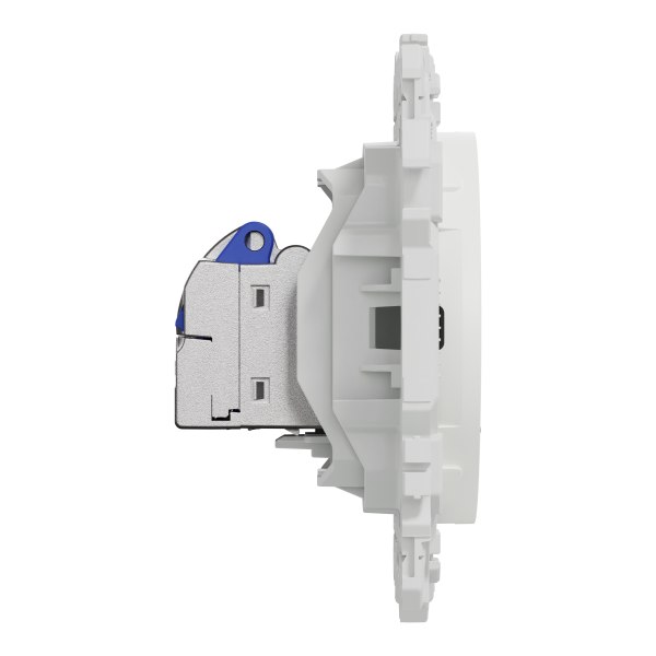 Odace - prise rj45 - cat6a stp grade 3tv - blanc craie