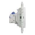 Odace - prise rj45 - cat6a stp grade 3tv - blanc craie