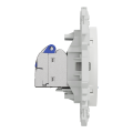 Odace - prise double rj45 - cat6a stp grade 3tv - blanc craie