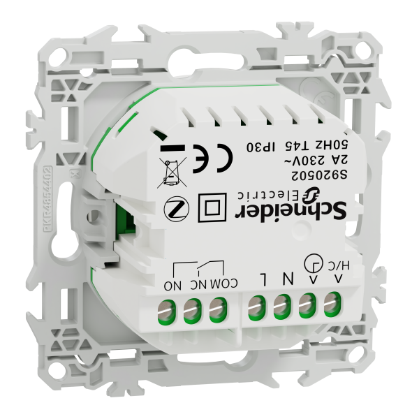 Wiser odace - thermostat connecté filaire 2a zigbee - blanc craie