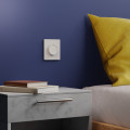 Wiser odace - variateur rotatif connecté 2 ou 3 fils zigbee - blanc craie