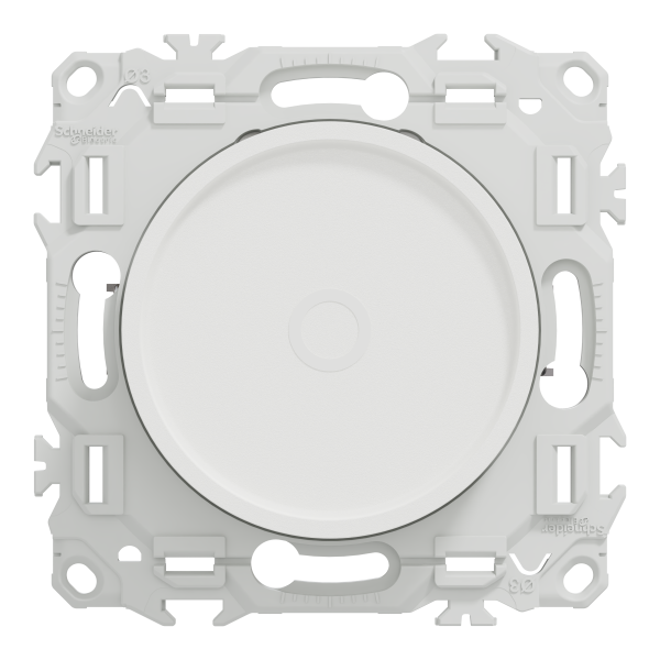 Odace - variateur de lumière universel 2 ou 3 fils - rotatif - blanc craie