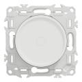 Odace - variateur de lumière universel 2 ou 3 fils - rotatif - blanc craie