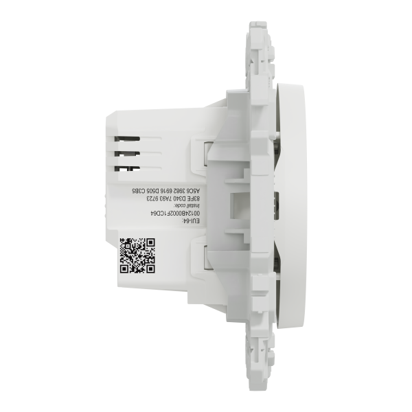 Wiser odace - variateur poussoir connecté 2 ou 3 fils zigbee - blanc craie