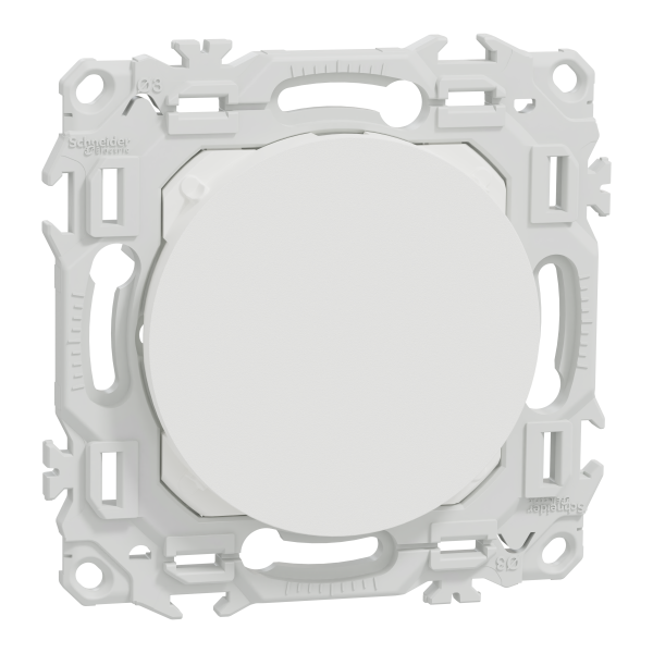 Odace - obturateur - pré-perçage pour sortie de câble - blanc craie