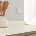 Odace - double prise de courant 2p+t avec plaque - install 1 poste - blanc craie