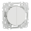 Odace - double va-et-vient ou poussoir avec griffes - 10ax - blanc craie