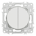 Odace - double va-et-vient ou poussoir avec griffes - 10ax - blanc craie