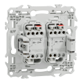 Odace - double va-et-vient ou poussoir avec griffes - 10ax - blanc craie