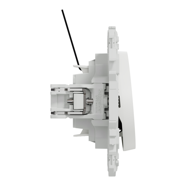 Odace - va-et-vient ou poussoir lumineux led avec griffes - 10ax - blanc craie