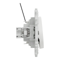 Odace - va-et-vient ou poussoir lumineux led avec griffes - 10ax - blanc craie