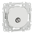 Odace - prise tv simple mâle avec griffes - blanc craie