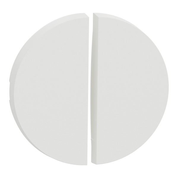 Odace - enjoliveur seul - pour double va-et-vient ou poussoir - blanc craie