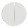 Odace - enjoliveur seul - pour double va-et-vient ou poussoir - blanc craie
