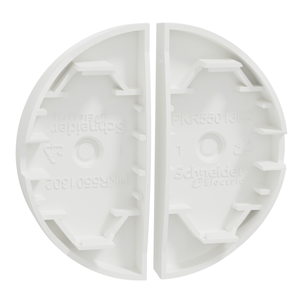 Odace - enjoliveur seul - pour double va-et-vient ou poussoir - blanc craie