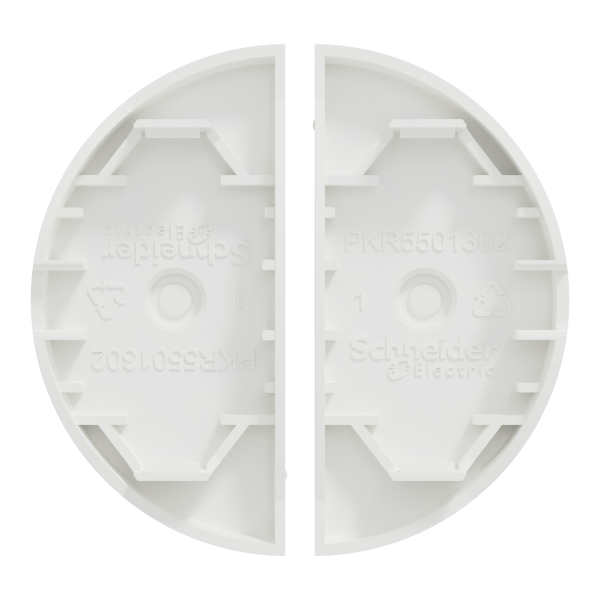Odace - enjoliveur seul - pour double va-et-vient ou poussoir - blanc craie