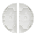 Odace - enjoliveur seul - pour double va-et-vient ou poussoir - blanc craie