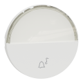 Odace - enjoliveur seul - pour bouton poussoir - porte-étiquette - blanc craie