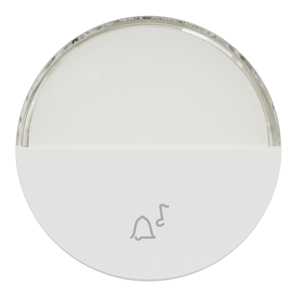 Odace - enjoliveur seul - pour bouton poussoir - porte-étiquette - blanc craie