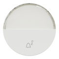 Odace - enjoliveur seul - pour bouton poussoir - porte-étiquette - blanc craie