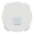 Odace - enjoliveur seul - pour prise rj45 - blanc craie