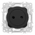 Odace - prise 2p affleurante - bornes automatiques - noir onyx