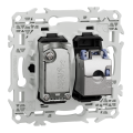 Odace - prise mixte rj45 cat.6 stp + tv - noir onyx