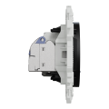 Odace - prise mixte rj45 cat.6 stp + tv - noir onyx