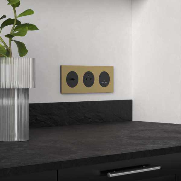 Odace - va-et-vient ou poussoir à levier - 10ax - noir onyx