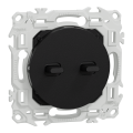 Odace - double va-et-vient ou poussoir à levier - 10ax - noir onyx