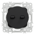 Odace - double va-et-vient ou poussoir à levier - 10ax - noir onyx
