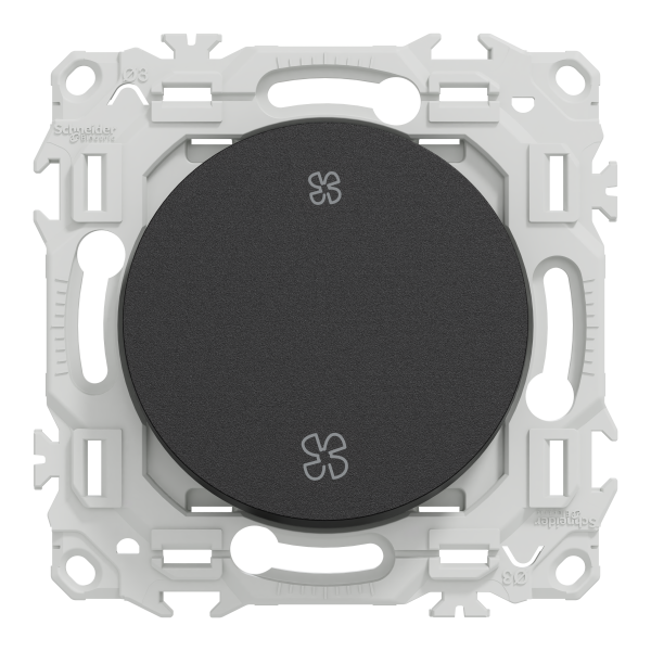 Odace - inter ou poussoir vmc 2 vitesses - 10ax - noir onyx