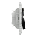 Odace - bouton-poussoir porte-étiquette - symbole carillon - noir onyx