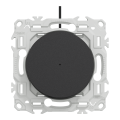 Odace - va-et-vient ou poussoir lumineux led verte 0,15ma - 10ax - noir onyx