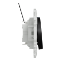 Odace - va-et-vient ou poussoir lumineux led verte 0,15ma - 10ax - noir onyx