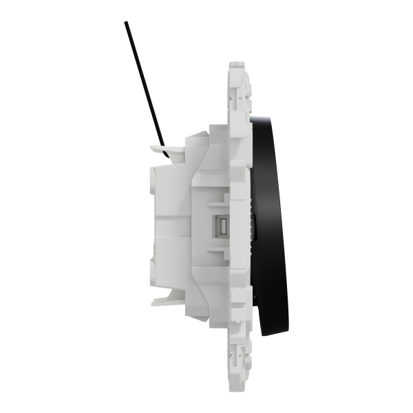 Odace - double va-et-vient ou poussoir lumineux led 0,15ma - 10ax - noir onyx