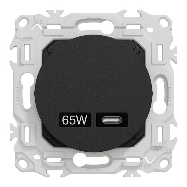 Odace - chargeur usb-c 65w - forte puissance et charge rapide - noir onyx