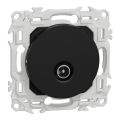 Odace - prise tv simple mâle - sortie coaxiale - noir onyx