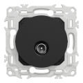 Odace - prise tv simple mâle - sortie coaxiale - noir onyx