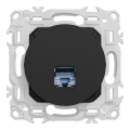 Odace - prise rj45 - cat6a stp grade 3tv - noir onyx