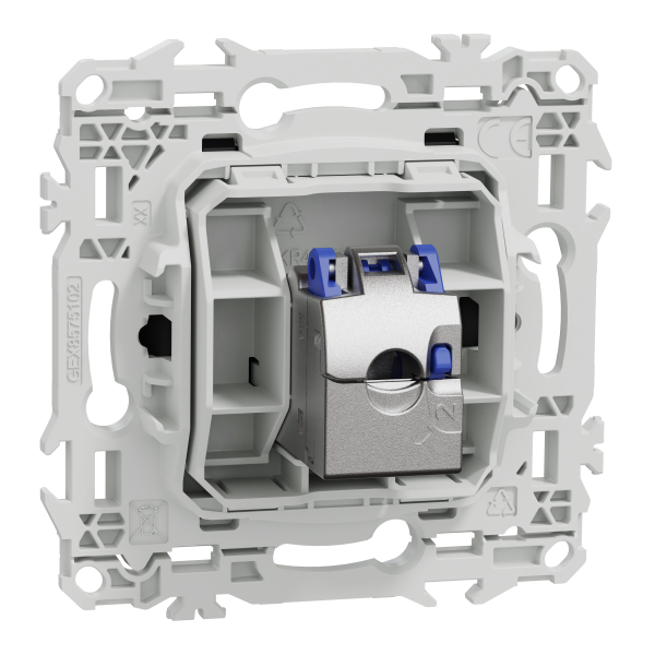 Odace - prise rj45 - cat6a stp grade 3tv - noir onyx